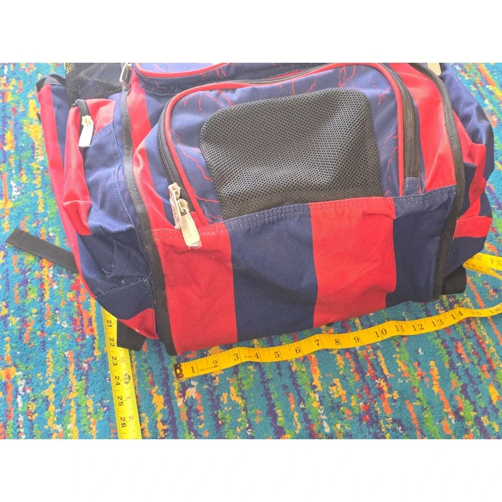 New Boombah Superpack Bat Bag Navy Red Baseball/Softball Backpack 23.5x13.5x9.5